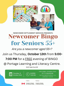 Newcomer Bingo: for Seniors 55+ @ Portage Learning & Literacy Centre