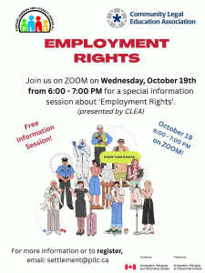 Employment Rights: Information Session via ZOOM @ Portage Learning & Literacy Centre