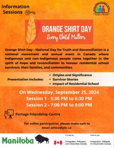 Orange Shirt Day - Information Sessions