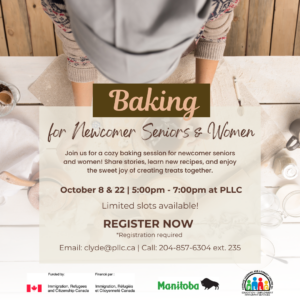 Baking for Seniors and Women @ Portage Learning and Literacy Centre