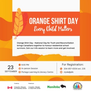 Orange Shirt Day - Info Session @ Portage Learning and Literacy Centre