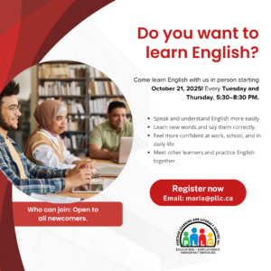English Class for All Newcomers @ Portage Learning and Literacy Centre