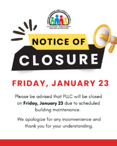 Closed All Day - Friday January 23 @ Portage Learning and Literacy Centre