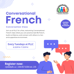 Conversational French Class @ Portage Learning and Literacy Centre