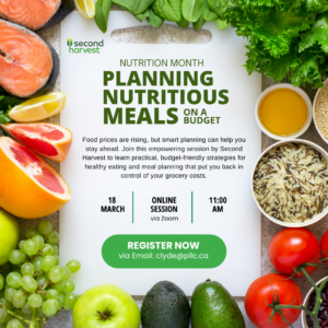 Nutrition Month: Planning Nutritious Meals on a Budget @ Online Session