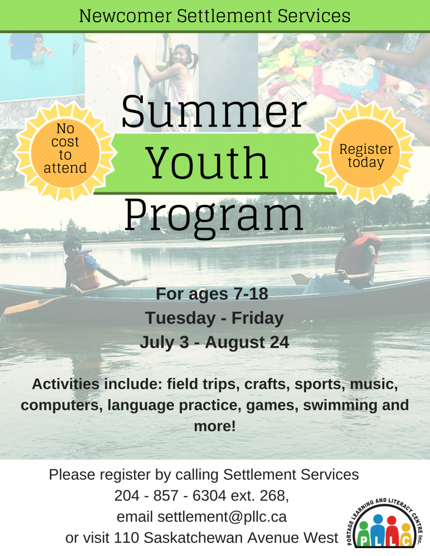 Summer Youth Program Portage Learning and Literacy Centre Providing