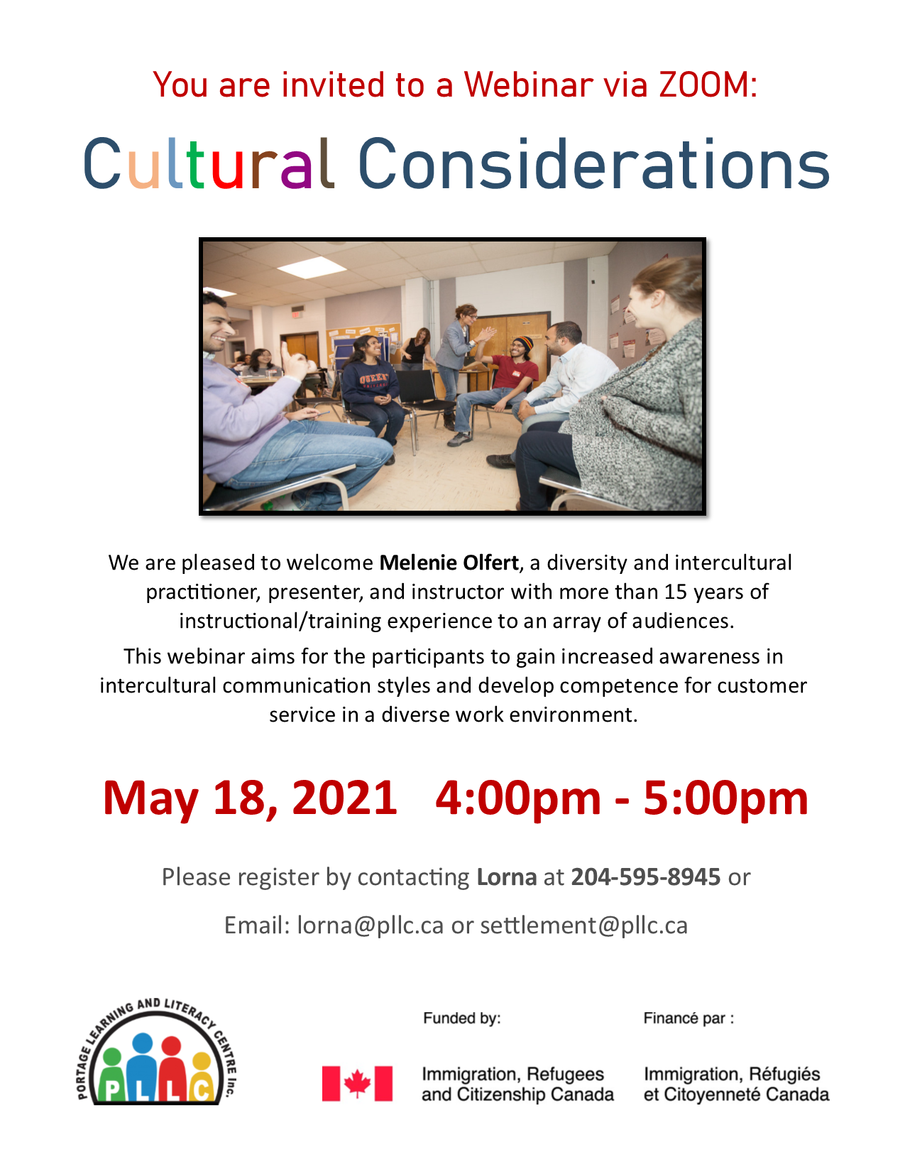 Cultural Considerations: Webinar via ZOOM | Portage Learning and ...